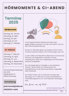 HörMomente & CI-Abend: Termine 2025